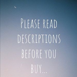 Please read descriptions before you buy...